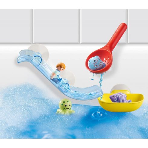 Playmobil 70637 1.2.3 Horgász fürdőjáték tengeri állatokkal