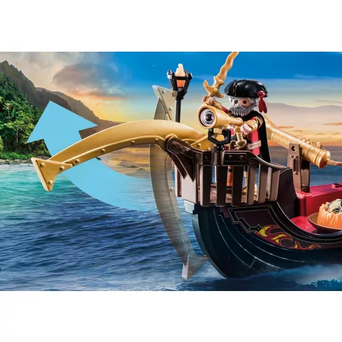 Playmobil 70641 Novelmore - Burnham harcosok vitorlás tűzhajója (csomagolássérült)