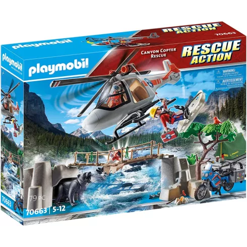 Playmobil 70663 Helikopteres mentőakció a kanyonban (csomagolássérült)