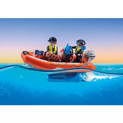 Playmobil 70769 Nagy konténerszállító hajó határőrcsónakkal