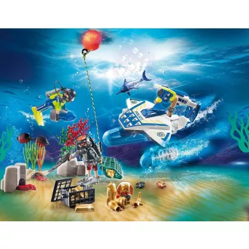   Playmobil 70776 Karácsony - Adventi kalendárium, naptár - Rendőrbúvár