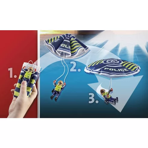 Playmobil 70781 Rendőrségi ejtőernyős üldözés