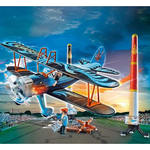 Playmobil 70831 Air Stuntshow - "Főnix" kétfedelű repülő hanggal