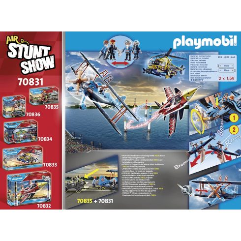 Playmobil 70831 Air Stuntshow - "Főnix" kétfedelű repülő hanggal