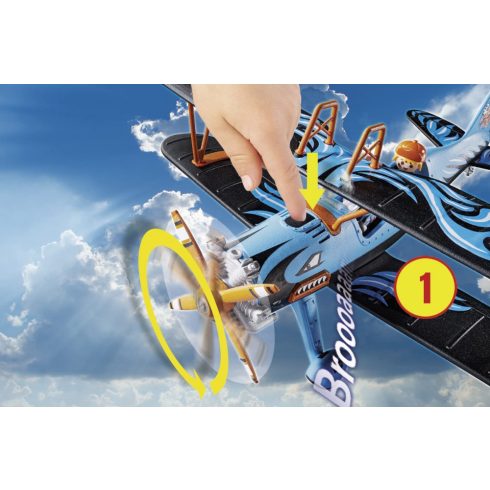 Playmobil 70831 Air Stuntshow - "Főnix" kétfedelű repülő hanggal
