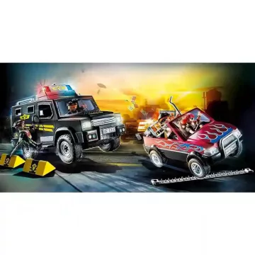   Playmobil 70869 SWAT rendőrautó vs. banditák terepjárója (csomagolássérült)
