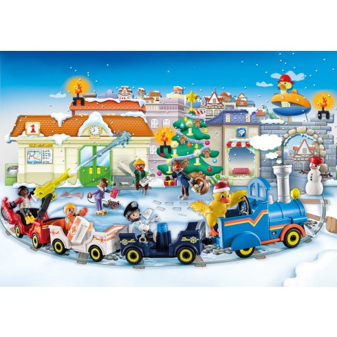 Playmobil 70901 1.2.3 Karácsony - Duck On Call adventi kalendárium, naptár - Karácsonyi vonat