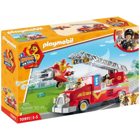Playmobil 70911 Duck On Call - Létrás tűzoltóautó fénnyel és hanggal