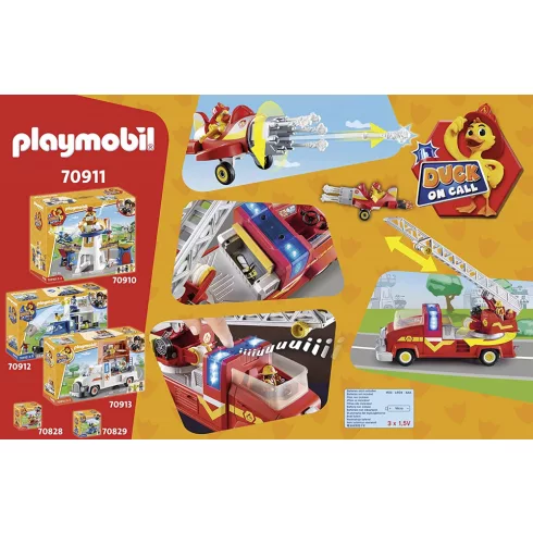 Playmobil 70911 Duck On Call - Létrás tűzoltóautó fénnyel és hanggal