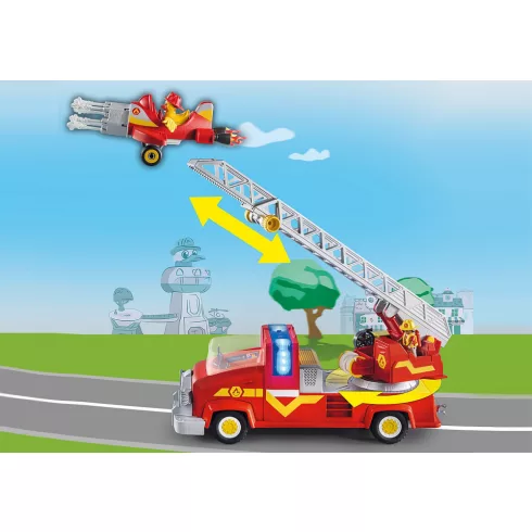 Playmobil 70911 Duck On Call - Létrás tűzoltóautó fénnyel és hanggal