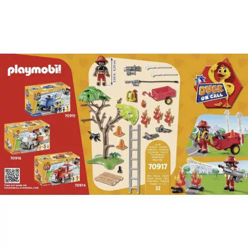 Playmobil 70917 Duck On Call - Tűzoltó bevetés: Macskamentés