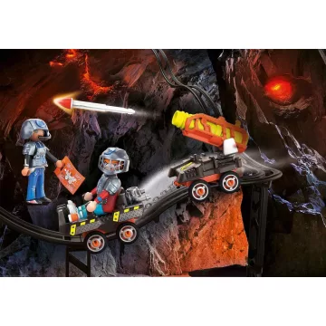   Playmobil 70929 Dínó csata: Dino bánya rakéta vasúti kocsi