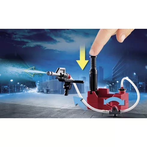 Playmobil 70935 Óriás amerikai létrás tűzoltóautó vízágyúval