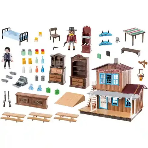 Playmobil 70947 Western üzlet lakással