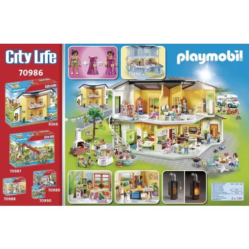 Playmobil 70986 Modern lakóház berendezett emelet bővítmény