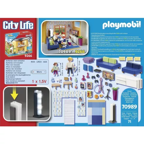 Playmobil 70989 Nappali világító lámpával