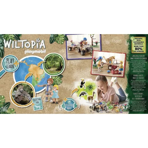 Playmobil 71011 Wiltopia - Állatmentő quad jaguárral