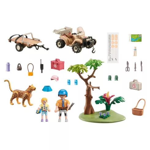 Playmobil 71011 Wiltopia - Állatmentő quad jaguárral