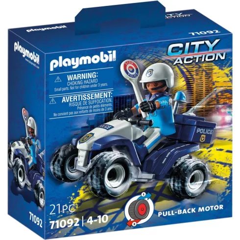 Playmobil 71092 Hátrahúzós rendőr quad