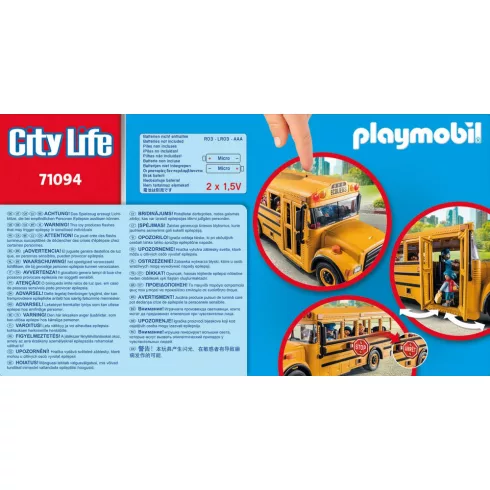 Playmobil 71094 Amerikai iskolabusz fénnyel