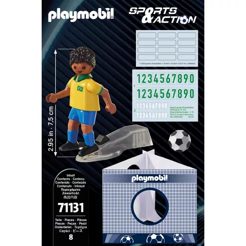 Playmobil 71131 Brazil válogatott focista