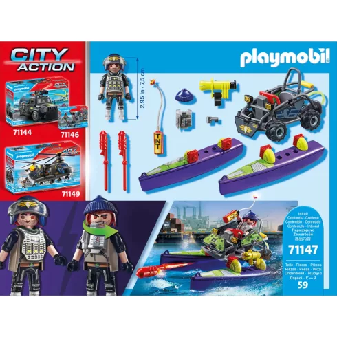 Playmobil 71147 TEK kommandósok kétéltű autója