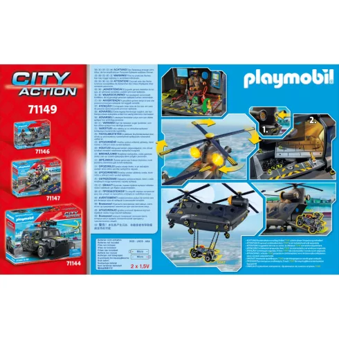 Playmobil 71149 TEK kommandósok mentőhelikoptere