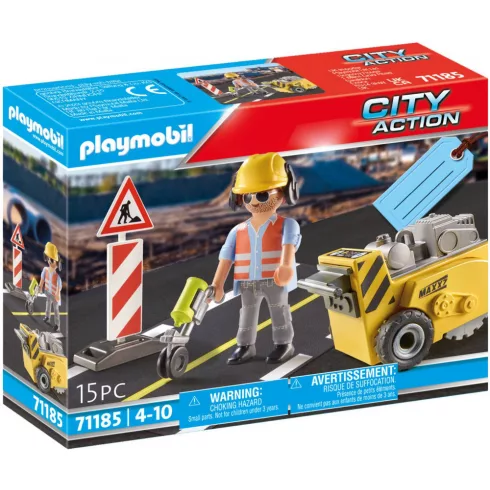 Playmobil 71185 Útépítő betonvágóval ajándékszett