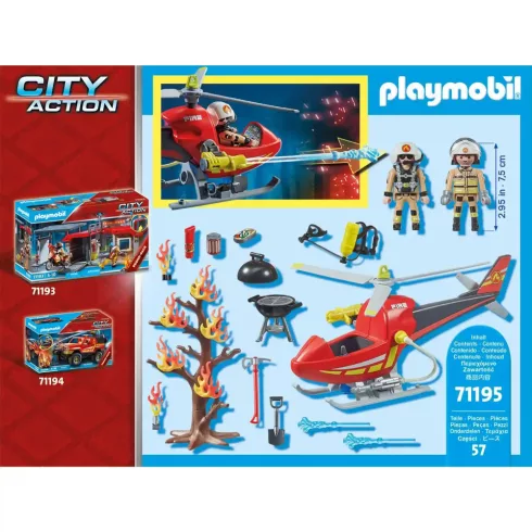 Playmobil 71195 Tűzoltósági helikopter vízágyúval