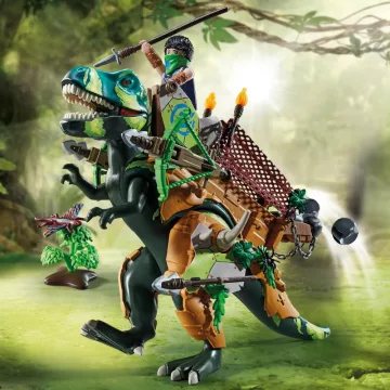   Playmobil 71261 Dínó csata: T-rex harci dino kőhajítóval