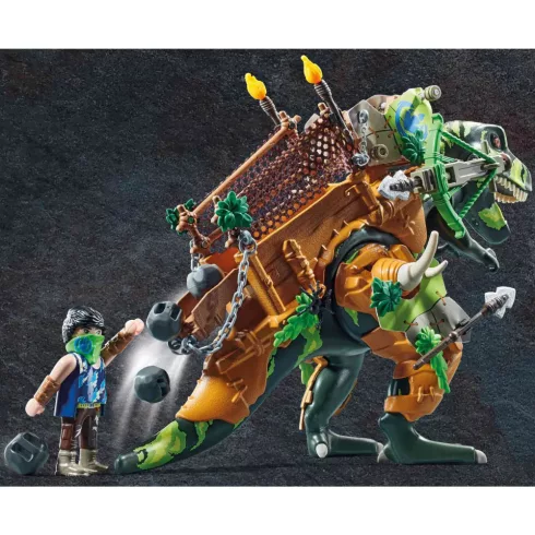 Playmobil 71261 Dínó csata: T-rex harci dino kőhajítóval