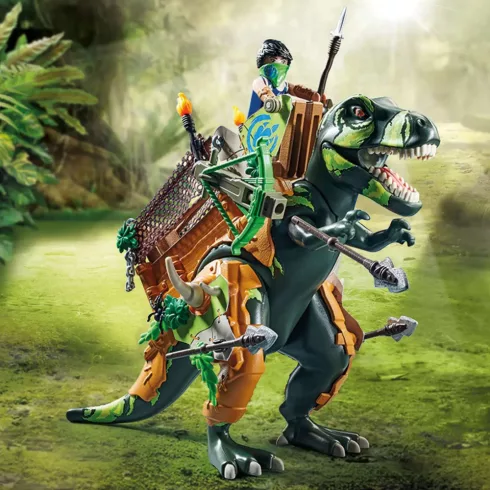 Playmobil 71261 Dínó csata: T-rex harci dino kőhajítóval