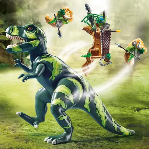 Playmobil 71261 Dínó csata: T-rex harci dino kőhajítóval