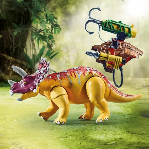 Playmobil 71262 Dínó csata: Triceratops harci dino csáklyavetővel