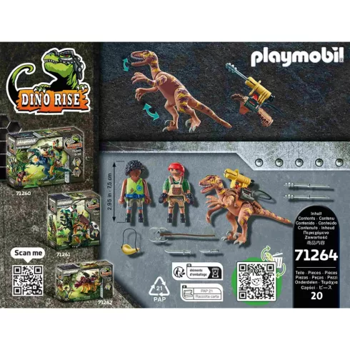 Playmobil 71264 Dínó csata: Deinonychus harci dino ágyúval