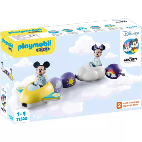 Playmobil 71320 1.2.3 Disney Mickey és Minnie felhőrepülővel