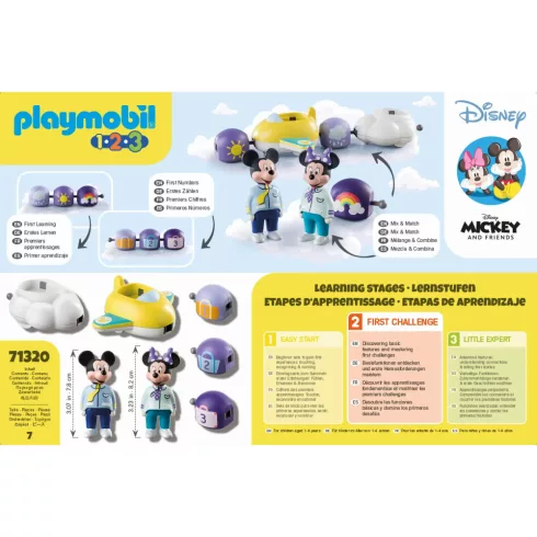 Playmobil 71320 1.2.3 Disney Mickey és Minnie felhőrepülővel