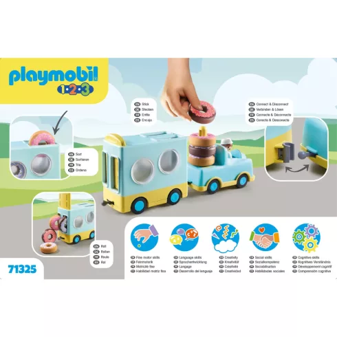 Playmobil 71325 1.2.3 Fánkos autó rakodó és formaválogató funkcióval