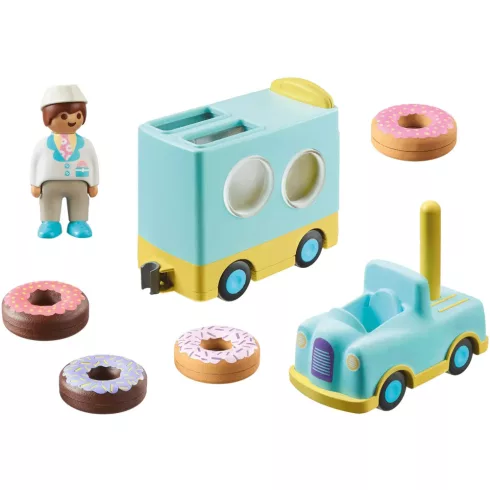 Playmobil 71325 1.2.3 Fánkos autó rakodó és formaválogató funkcióval