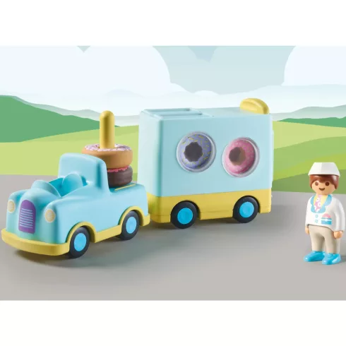 Playmobil 71325 1.2.3 Fánkos autó rakodó és formaválogató funkcióval