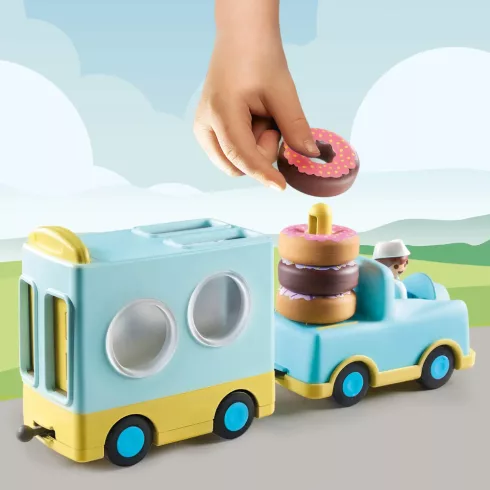Playmobil 71325 1.2.3 Fánkos autó rakodó és formaválogató funkcióval