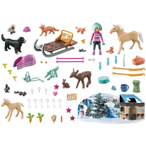 Playmobil 71345 Karácsony - Horses of Waterfall adventi kalendárium, naptár - Karácsonyi szánkózás