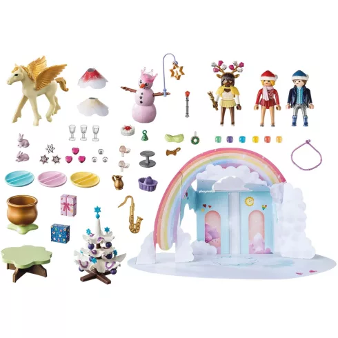 Playmobil 71348 Karácsony - Adventi kalendárium, naptár - Karácsony a szivárvány alatt