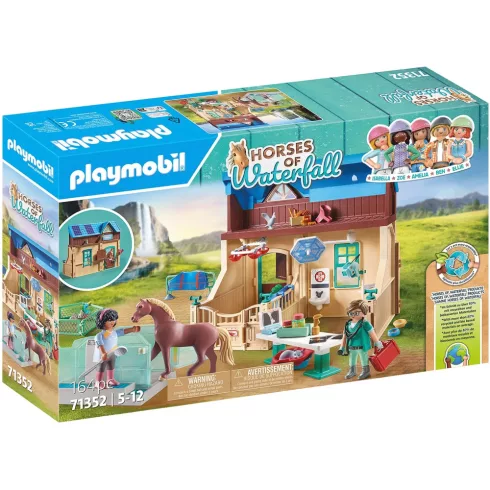 Playmobil 71352 Horses of Waterfall - Állatorvosi rendelő lóterapeutával (csomagolássérült)