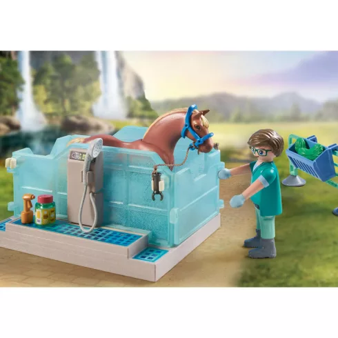 Playmobil 71352 Horses of Waterfall - Állatorvosi rendelő lóterapeutával (csomagolássérült)