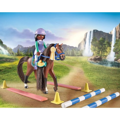Playmobil 71355 Horses of Waterfall - Zoe és Blaze ugratópályával