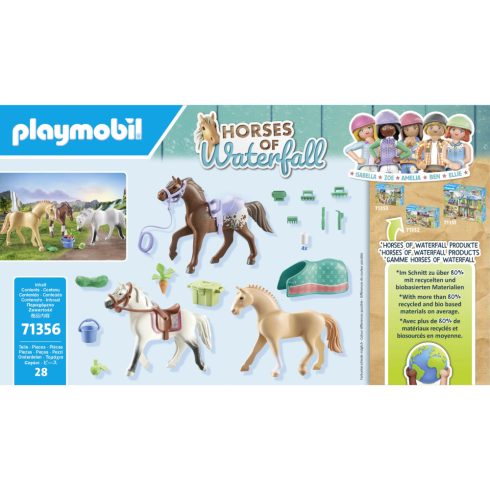 Playmobil 71356 Horses of Waterfall - Morgan, Quarter és Shagya lovak