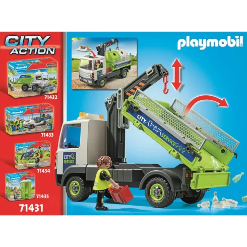 Playmobil 71431 Üveghulladék gyűjtő kukásautó