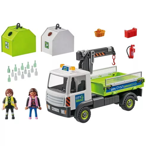 Playmobil 71431 Üveghulladék gyűjtő kukásautó