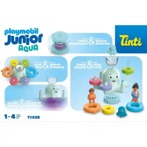 Playmobil 71438 Junior Aqua Tinti - Színes polip fürdőjáték